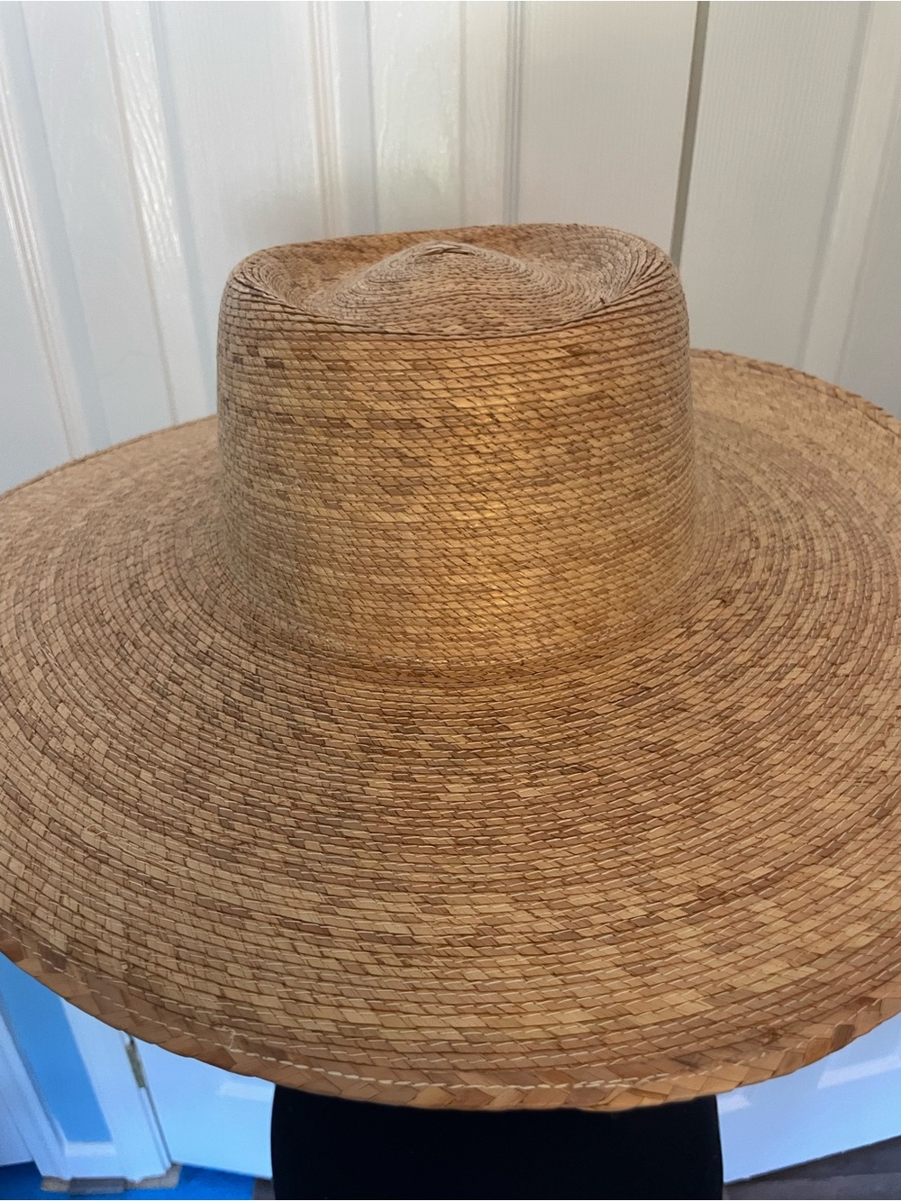 Lack Of Color Palma Wide Brim Boater Straw Sun Hat - Natural Tan L/XL - Picture 2 of 5